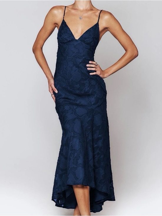 Princess Polly Dresses & Skirts - Princess Polly Navy Lace High-Low Slip Dress #133